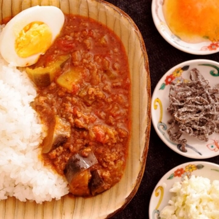 茄子と挽肉のカレー